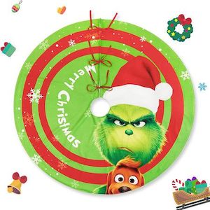 48in Green Christmas Tree Skirt for Merry Christmas Party Christmas Tree Decorat…