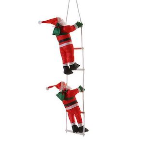 25cm 2 Santa Claus Climbing Ladder Ornament Christmas Tree Decor for Indoor and …