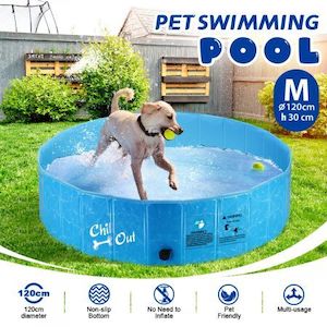 Pet Swimming Pool Dog Paddling Portable Bath Tub Foldable for Cat Pet M Size