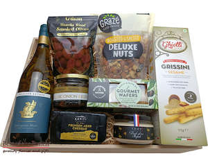 Gift Box Premium Savoury Gourmet Food & Wine Sharing Platter