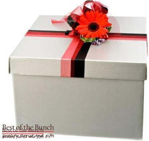 1 x  NZ Made Large Gift Box With Lid - Biodegradable Cardboard 370mm Square x 225mm High