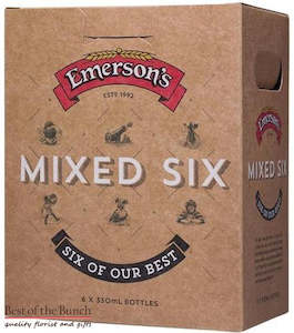 Emerson's Mixed Six 6 Pack New Zealand Craft Beer Bottles