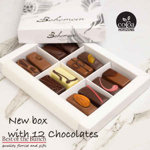 Bohemein of Wellington Fresh Hand Made Chocolates New Zealand - 12 Piece Box (Gluten Free)