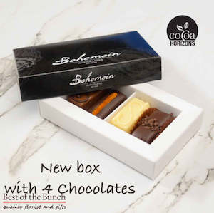 Bohemein of Wellington Fresh Hand Made Chocolates New Zealand - 4 Piece Box (Gluten Free)