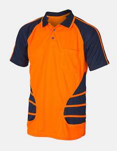 Tees: Hi-Viz Short Sleeve Polo Orange