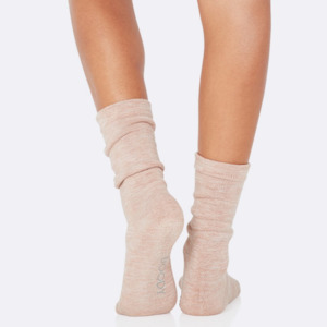 Boody Womens Chunky Bed Sock Dusty Pink Size 3-9