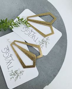 Chemistry Brassed Off Triangle Earrings