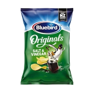 Internet only: Bluebird Originals Salt & Vinegar Chips 150g Bevee Alcohol Delivery