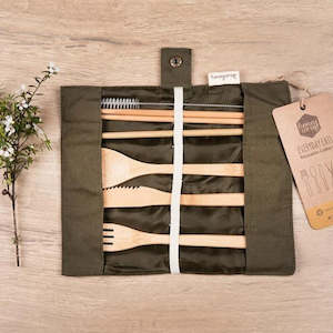 Reusable Cutlery Set in Fabric Go-Pack by Honeywrap