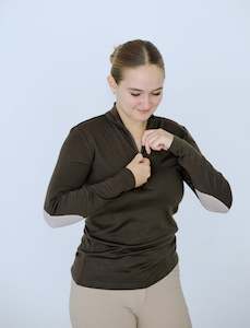 MERINO ZIP FRONT PULLOVER