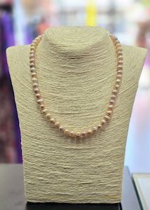 Single Strand Medium Pink Freshwater Pearls