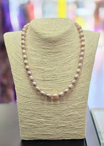 Single Strand Large Pink Freshwater Pearls