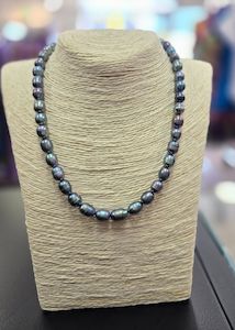 Single Strand Large Black Freshwater Pearls