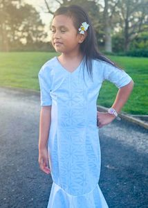 Girl's White Tiare Mermaid Dress