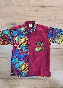 Boy's Maroon Island Shirt