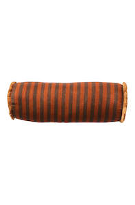 Thin Stripe Chocolate Bolster Cushion