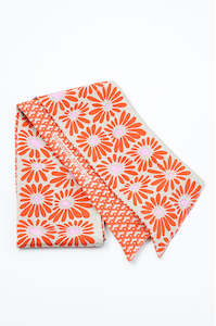 Silk Scarf - Zinnia Orange - Bandeau