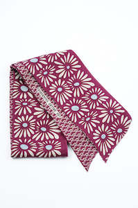 Silk Scarf - Zinnia Bordeaux - Bandeau