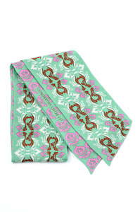 Silk Scarf - Marie Antoinette Green - Bandeau