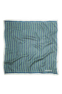 Silk Scarf - Logic Blue - Square