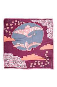 Silk Scarf - Agami Bordeaux - Square