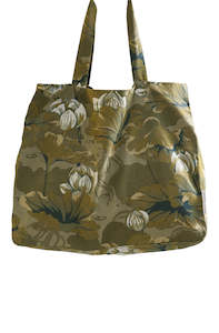 Waterlily Olive Tote Bag