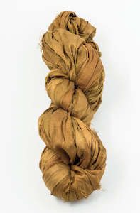 Silk Sari Ribbon - Dark Ochre