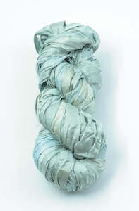 Silk Sari Ribbon - Sky