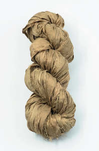 Silk Sari Ribbon - Taupe