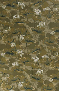 Waterlily Olive Fabric