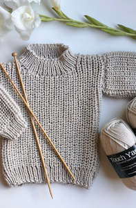 Linen - household: Easy Fisherman's Rib Jumper Pattern