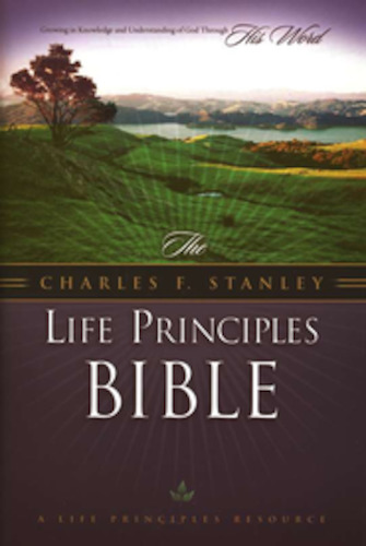 NKJV Charles Stanley Life Principles Daily Bible, Hard Cover