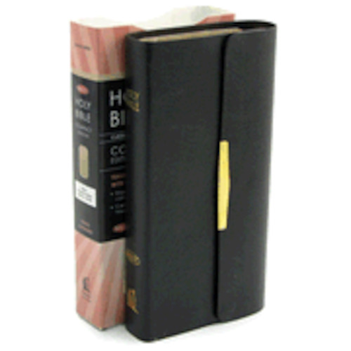 Internet only: NKJV Classic Companion Bible, Bonded Leather Black, with snap-flap