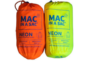 Bicycle and accessory: Mac in a Sac Neon II Jacket