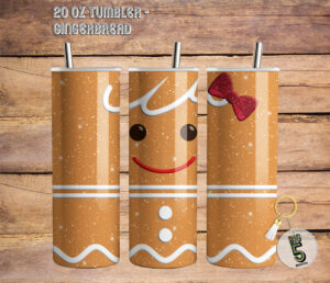 20 Oz Tumbler – Gingerbread