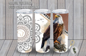 600ml Sublimation Tumbler – Fish Eagle Mandala