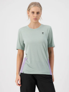 MONS - WOMENS TARN MERINO SHIFT TEE - GLACIER/LUPIN