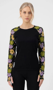 Mons - Womens Bella Tech Long Sleeve - Alpine Bloom/black