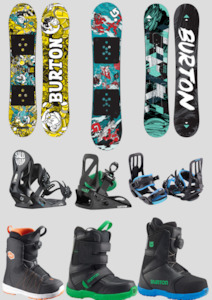 CHILD - PERFORMANCE RENTAL SNOWBOARD - FULL SET