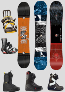 ADULT - PERFORMANCE RENTAL SNOWBOARD - FULL SET