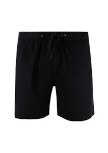 Atlas Linen Blend Elastic Waist Short