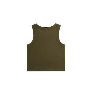 Clothing Singlets: Wo's Organic Rib Crop Tank