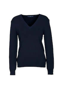 Clothing Knitwear Merino: Womens V-Neck Knit Pullover