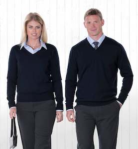 Clothing Knitwear Merino: Merino Detailed Vee Pullover - Mens