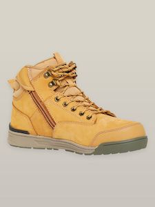 3056 - 3056 Lace Zip Safety Boot   Olive/Wheat