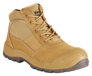 Foundations - Utility Zip Sided Steel Toe Safety Boot - Wheat