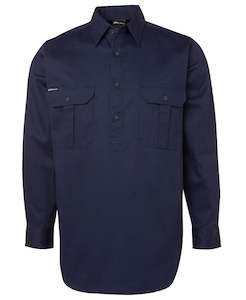 JB's L/S 150G WORK SHIRT NAVY