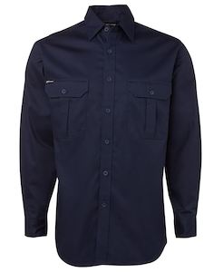 JB's L/S STRETCH WORK SHIRT NAVY