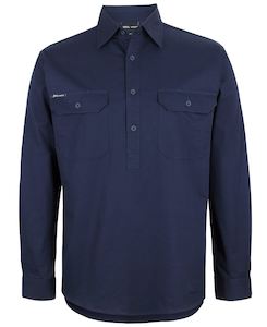 JB's L/S 190G WORK SHIRT NAVY