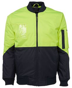 Workwear Jackets: JB's HI VIS FLYING JACKET ORANGE/NAVY